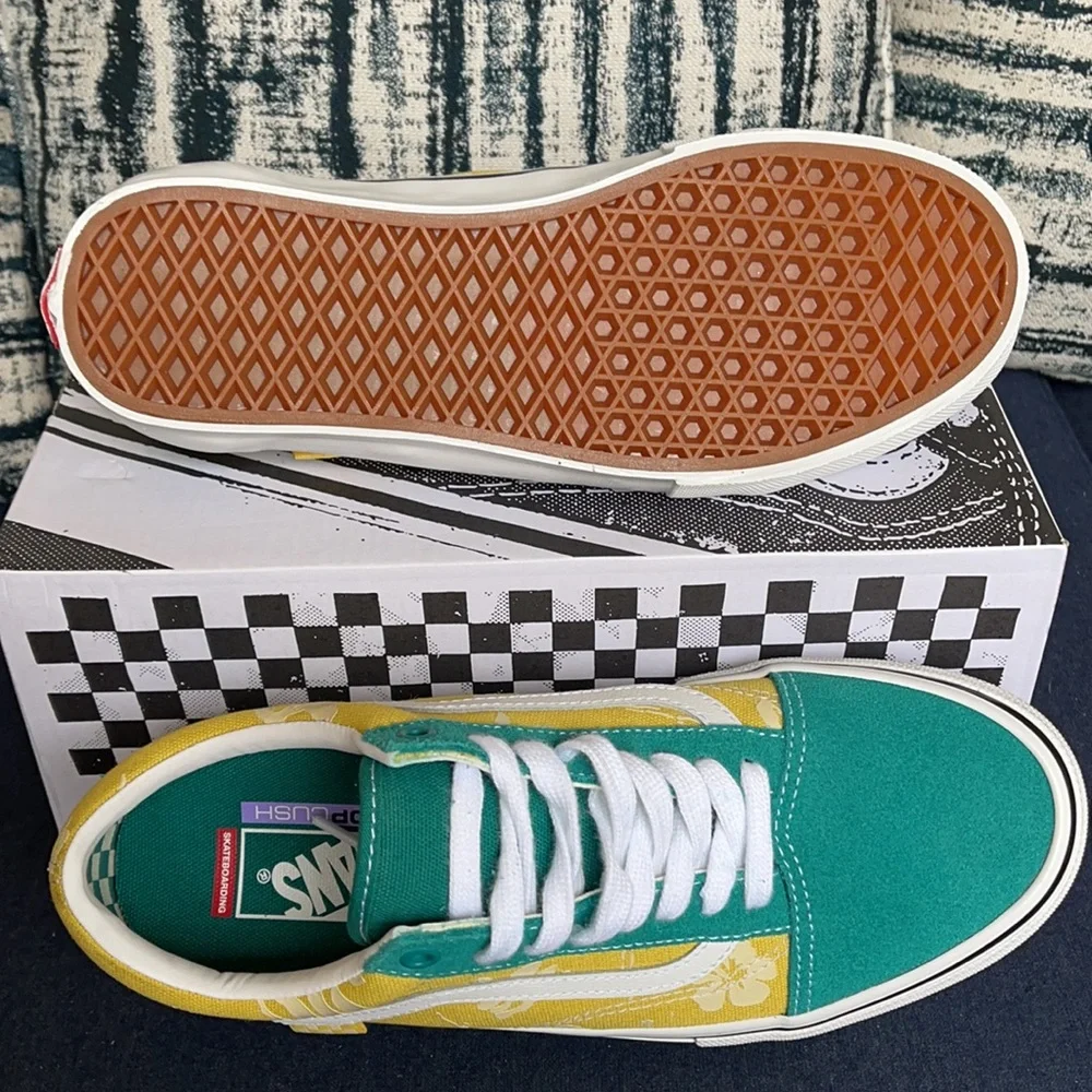 Vans Skate Old Skool Aloha Marine/Gold MENS - Picture 4 of 16